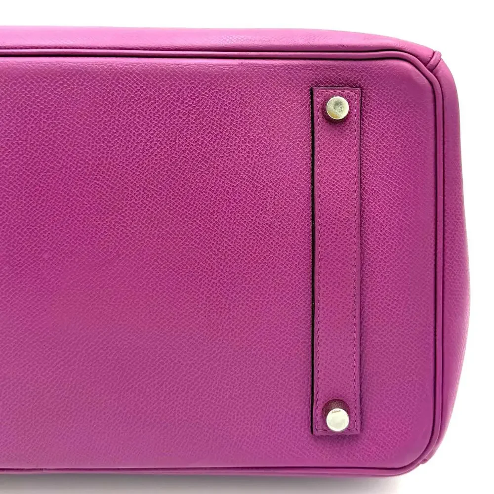 Birkin 35 Cyclamen Courcheval Leather with Palladium Hardware